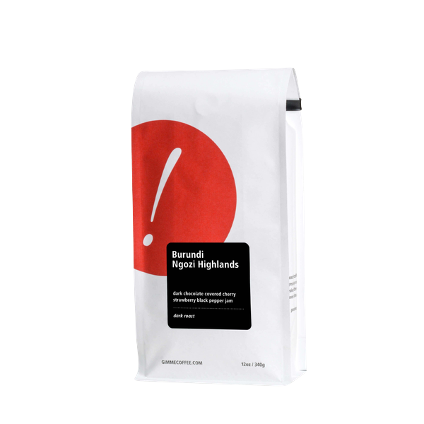Burundi Ngozi Highlands Dark Roast 12 oz - Roasted Coffee for Everyday Home Brewing