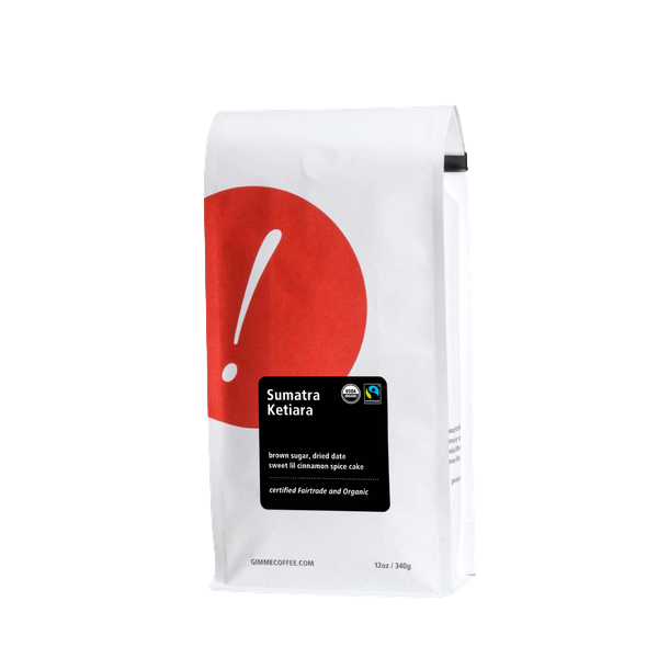 Sumatra Ketiara Fairtrade Organic 2 lb - Roasted Coffee for Everyday Home Brewing