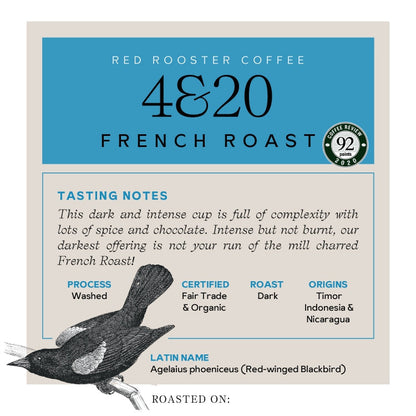Organic 4&20 French Roast - Roasted Coffee for Everyday Home Brewing