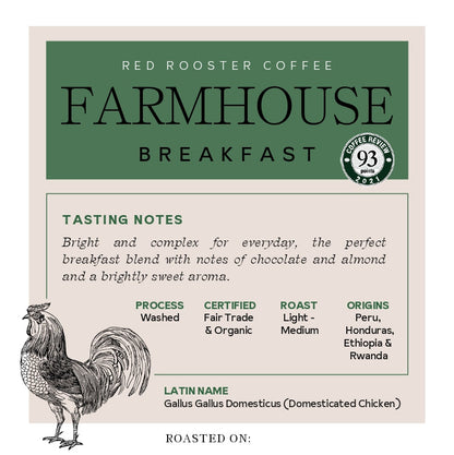 Organic Floyd Farmhouse Breakfast Blend - Roasted Coffee for Everyday Home Brewing