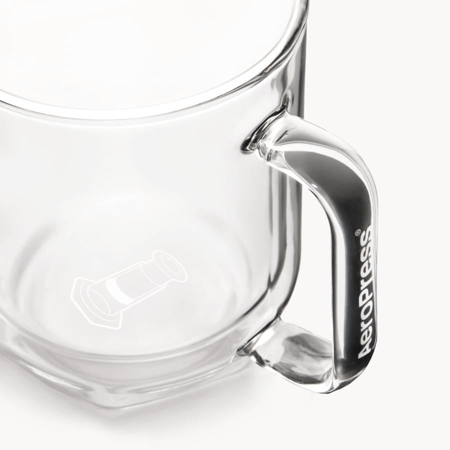 AeroPress Double Wall Glass Coffee Mug - 2 Pack - Coffee Drinkware for Home and Travel