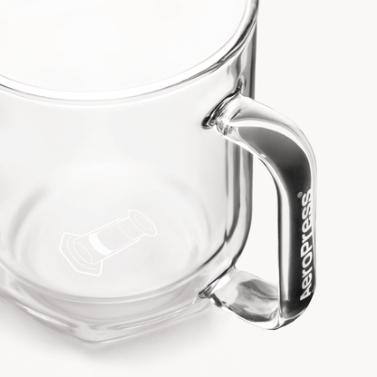 AeroPress Double Wall Glass Coffee Mug - 2 Pack - Coffee Drinkware for Home and Travel