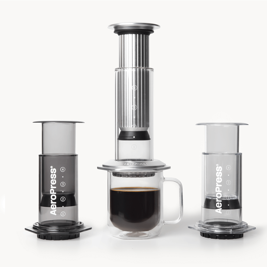 AeroPress Double Wall Glass Coffee Mug - 2 Pack - Coffee Drinkware for Home and Travel