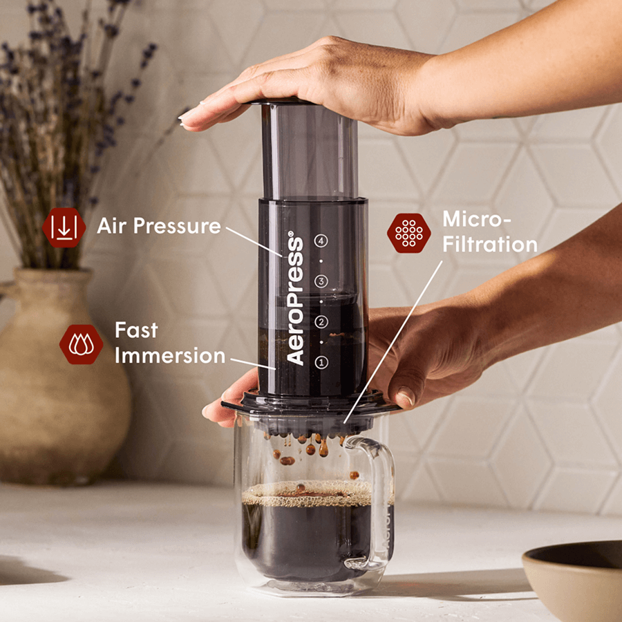 AeroPress Coffee Maker - Clear & Colors - Coffee Press for Smooth Everyday Brewing