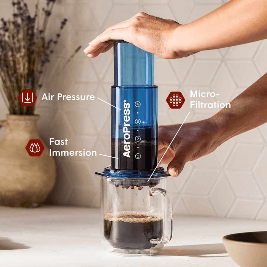 AeroPress Coffee Maker - Clear & Colors - Coffee Press for Smooth Everyday Brewing