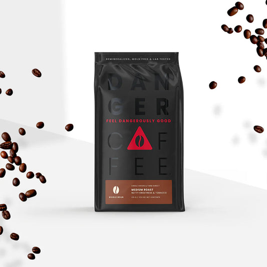 Medium Roast Whole Bean Remineralized Coffee - Roasted Coffee for Everyday Home Brewing