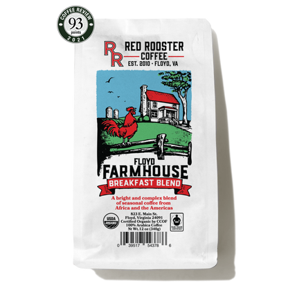 Organic Floyd Farmhouse Breakfast Blend - Roasted Coffee for Everyday Home Brewing