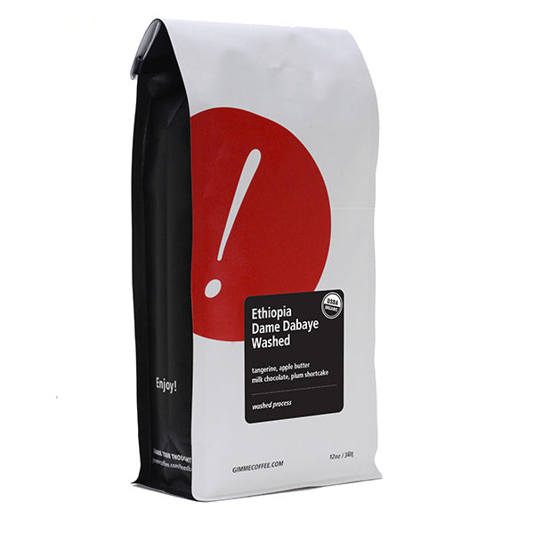 Ethiopia Dame Dabaye Washed (Organic) 12 oz - Roasted Coffee for Everyday Home Brewing