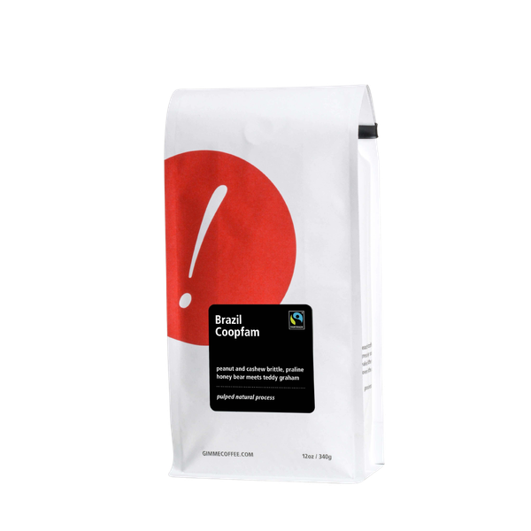 Brazil Coopfam Certified Fairtrade 12 oz - Roasted Coffee for Everyday Home Brewing