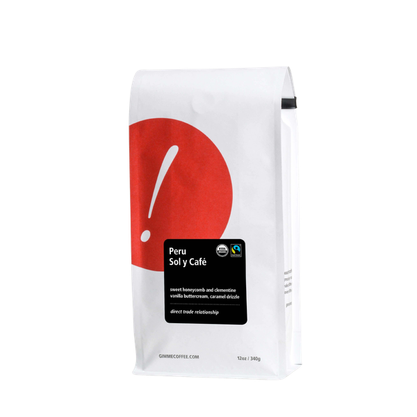 Peru Sol Y Cafe Fairtrade Organic 12 oz - Roasted Coffee for Everyday Home Brewing