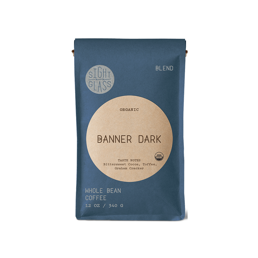 Organic Banner Dark 12 oz - Roasted Coffee for Everyday Home Brewing