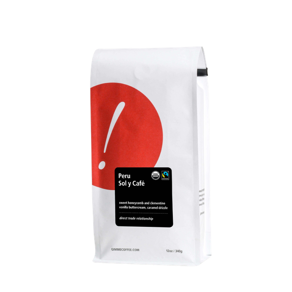 Peru Sol Y Cafe Fairtrade Organic 2 lb - Roasted Coffee for Everyday Home Brewing